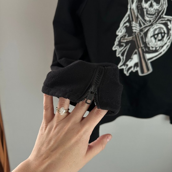 Sons Of Anarchy Black Hooded Jacket 2XL‎ Licensed Official Apparel Biker SOA USA - Picture 8 of 9